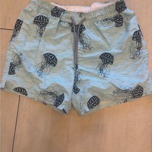MC2 Saint Barth Light Blue Jellyfish Print Swim Shorts